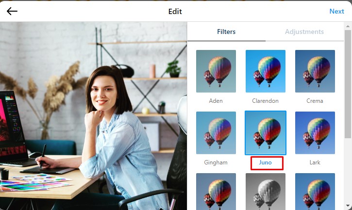 Juno Instagram filter