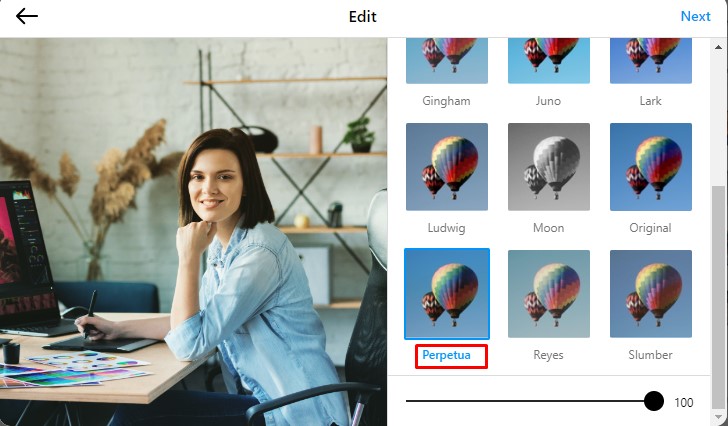 Perpetua Instagram Filter