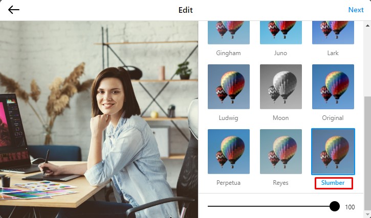 Slumber Instagram Filter
